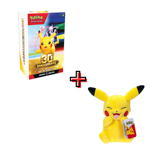 Bundle 30e Anniversaire - FR + Peluche Pokémon