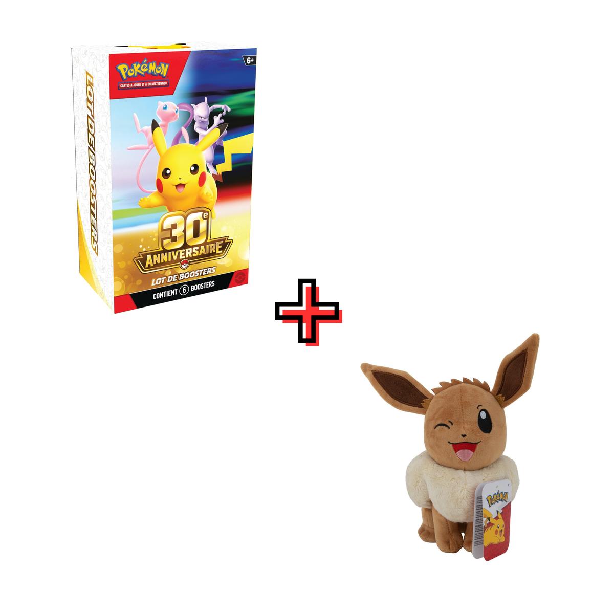 Bundle 30e Anniversaire - FR + Peluche Pokémon